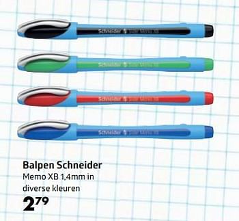 Aanbiedingen Balpen schneider - Schneider - Geldig van 10/08/2017 tot 10/09/2017 bij Bruna