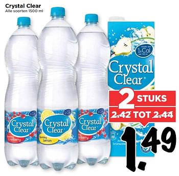 Aanbiedingen Crystal clear - Crystal Clear - Geldig van 13/08/2017 tot 19/08/2017 bij Vomar