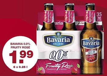 Aanbiedingen Bavaria 0.0% fruity rosé - Bavaria - Geldig van 13/08/2017 tot 20/08/2017 bij Aldi