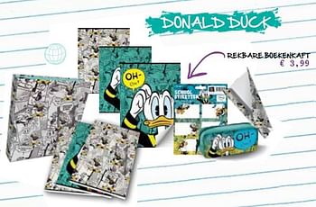 Aanbiedingen Rekbare boekenkaft - Donald Duck - Geldig van 10/08/2017 tot 10/09/2017 bij Bruna