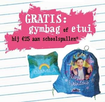 Aanbiedingen Gratis gymbag of etui bij 25,00 euro aan schoolspullen - Huismerk-Bruna - Geldig van 10/08/2017 tot 10/09/2017 bij Bruna