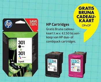 Aanbiedingen Hp cartridges - HP - Geldig van 10/08/2017 tot 10/09/2017 bij Bruna