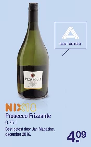 Aanbiedingen Prosecco frizzante - Witte wijnen - Geldig van 13/08/2017 tot 20/08/2017 bij Aldi
