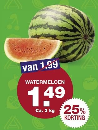 Aanbiedingen Watermeloen - Huismerk - Aldi - Geldig van 13/08/2017 tot 20/08/2017 bij Aldi