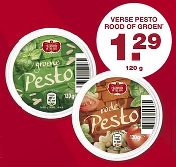 Aanbiedingen Verse pesto rood of groen - Huismerk - Aldi - Geldig van 13/08/2017 tot 20/08/2017 bij Aldi