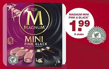 Aanbiedingen Magnum mini pink + black - Ola - Geldig van 13/08/2017 tot 20/08/2017 bij Aldi