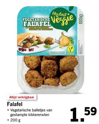 Aanbiedingen Falafel - My Best Veggie - Geldig van 13/08/2017 tot 20/08/2017 bij Lidl