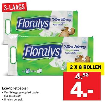 gebroken Dubbelzinnig een kopje Floralys Eco-toiletpapier - Promotie bij Lidl