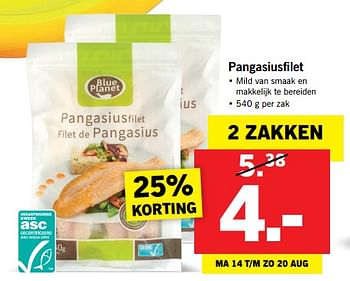 Aanbiedingen Pangasiusfilet - Huismerk - Lidl - Geldig van 13/08/2017 tot 20/08/2017 bij Lidl