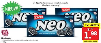 Aanbiedingen Neo-koekjes - Sondey - Geldig van 13/08/2017 tot 20/08/2017 bij Lidl