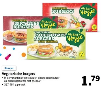 Aanbiedingen Vegetarische burgers - My Best Veggie - Geldig van 13/08/2017 tot 20/08/2017 bij Lidl
