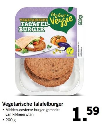 Aanbiedingen Vegetarische falafelburger - My Best Veggie - Geldig van 13/08/2017 tot 20/08/2017 bij Lidl