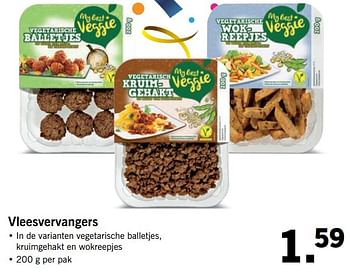 Aanbiedingen Vleesvervangers - My Best Veggie - Geldig van 13/08/2017 tot 20/08/2017 bij Lidl