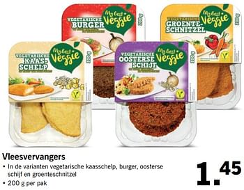 Aanbiedingen Vleesvervangers - My Best Veggie - Geldig van 13/08/2017 tot 20/08/2017 bij Lidl