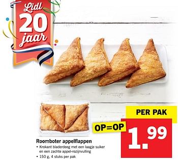 Aanbiedingen Roomboter appelflappen - Huismerk - Lidl - Geldig van 13/08/2017 tot 20/08/2017 bij Lidl