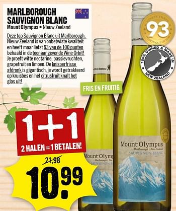 Aanbiedingen Marlborough sauvignon blanc - Witte wijnen - Geldig van 13/08/2017 tot 19/08/2017 bij Dirk III