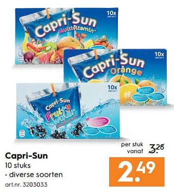 Aanbiedingen Capri-sun - Capri-Sun - Geldig van 12/08/2017 tot 23/08/2017 bij Blokker