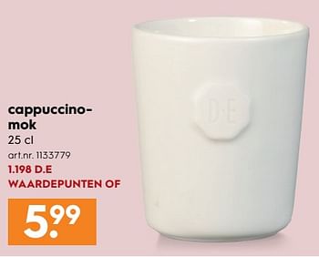 Aanbiedingen Cappuccinomok - Douwe Egberts - Geldig van 12/08/2017 tot 23/08/2017 bij Blokker