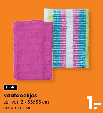Aanbiedingen Vaatdoekjes - Handy - Geldig van 12/08/2017 tot 23/08/2017 bij Blokker