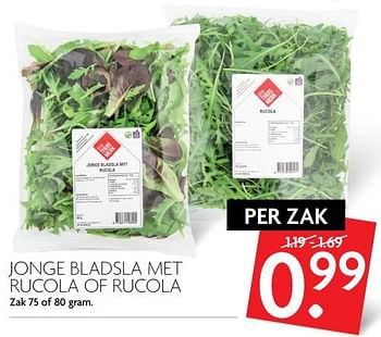 Aanbiedingen Jonge bladsla met rucola of rucola - Huismerk - Deka Markt - Geldig van 13/08/2017 tot 19/08/2017 bij Deka Markt