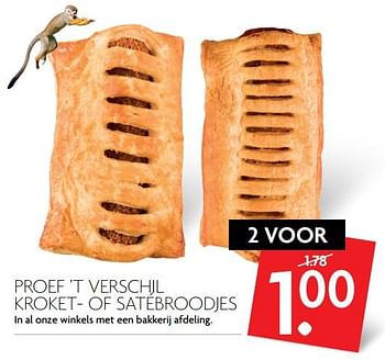 Aanbiedingen Proef `t verschil kroket- of satébroodjes - Huismerk - Deka Markt - Geldig van 13/08/2017 tot 19/08/2017 bij Deka Markt