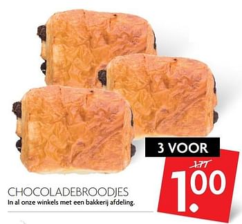Aanbiedingen Chocoladebroodjes in al onze winkels met een bakkerij afdeling - Huismerk - Deka Markt - Geldig van 13/08/2017 tot 19/08/2017 bij Deka Markt