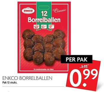 Aanbiedingen Enkco borrelballen - Enkco - Geldig van 13/08/2017 tot 19/08/2017 bij Deka Markt