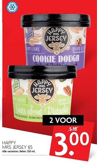 Aanbiedingen Happy mrs. jersey ijs - Huismerk - Deka Markt - Geldig van 13/08/2017 tot 19/08/2017 bij Deka Markt