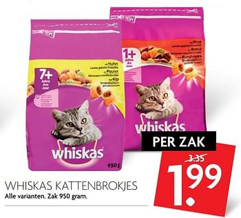 Aanbiedingen Whiskas kattenbrokjes - Whiskas - Geldig van 13/08/2017 tot 19/08/2017 bij Deka Markt