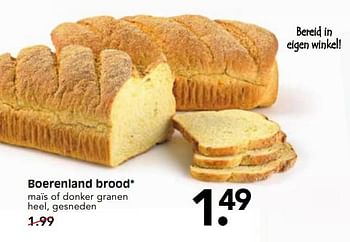 Aanbiedingen Boerenland brood - Boerenland - Geldig van 13/08/2017 tot 19/08/2017 bij Em-té