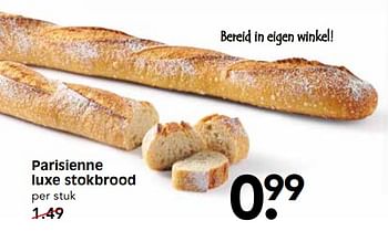 Aanbiedingen Parisienne luxe stokbrood - Huismerk - Em-té - Geldig van 13/08/2017 tot 19/08/2017 bij Em-té