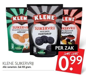 Aanbiedingen Klene suikervrij - Klene - Geldig van 13/08/2017 tot 19/08/2017 bij Deka Markt