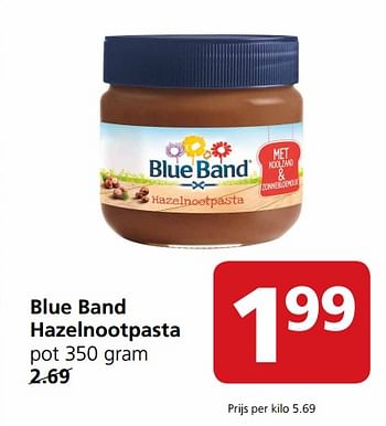 Aanbiedingen Blue band hazelnootpasta - Blue Band - Geldig van 14/08/2017 tot 20/08/2017 bij Jan Linders