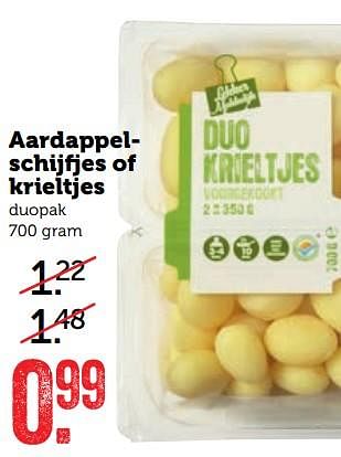 Aanbiedingen Aardappelschijfjes of krieltjes - Huismerk - Coop - Geldig van 14/08/2017 tot 20/08/2017 bij Coop