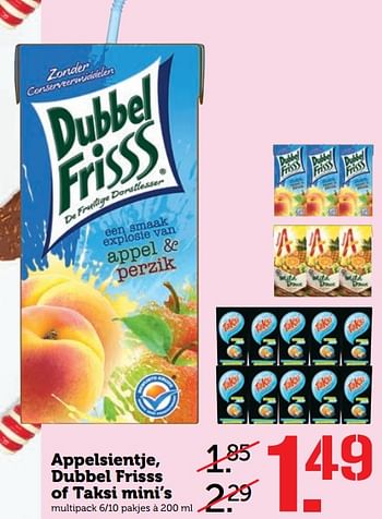 Aanbiedingen Appelsientje, dubbel frisss of taksi mini`s - Huismerk - Coop - Geldig van 14/08/2017 tot 20/08/2017 bij Coop