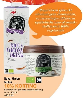 Aanbiedingen Royal green voeding - Royal Green - Geldig van 14/08/2017 tot 27/08/2017 bij D.I.O. Drogist