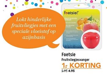 Aanbiedingen Foetsie fruitvliegjesvanger - Foetsie - Geldig van 14/08/2017 tot 27/08/2017 bij D.I.O. Drogist