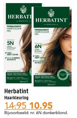 Aanbiedingen Herbatint haarkleuring - Herbatint - Geldig van 14/08/2017 tot 27/08/2017 bij D.I.O. Drogist