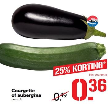 Aanbiedingen Courgette of aubergine - Huismerk - Coop - Geldig van 14/08/2017 tot 20/08/2017 bij Coop