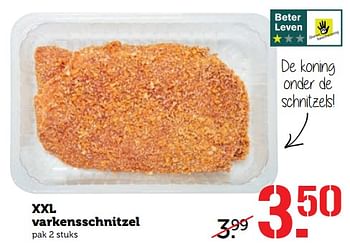 Aanbiedingen Xxl varkensschnitzel - Huismerk - Coop - Geldig van 14/08/2017 tot 20/08/2017 bij Coop