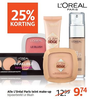 Aanbiedingen Alle l`oréal paris teint make-up - L'Oreal Paris - Geldig van 14/08/2017 tot 27/08/2017 bij Etos