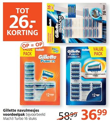 Aanbiedingen Gillette navulmesjes voordeelpak - Gillette - Geldig van 14/08/2017 tot 27/08/2017 bij Etos