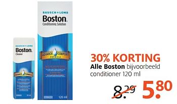 Aanbiedingen Alle boston bijvoorbeeld conditioner - Bausch+Lomb - Geldig van 14/08/2017 tot 27/08/2017 bij Etos