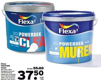 Aanbiedingen Flexa powerdek clean - Flexa - Geldig van 14/08/2017 tot 27/08/2017 bij Gamma