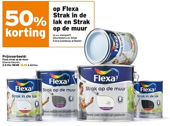 Aanbiedingen Flexa strak op de muur - Flexa - Geldig van 14/08/2017 tot 27/08/2017 bij Gamma