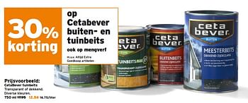 Aanbiedingen Cetabever tuinbeits - Ceta Bever - Geldig van 14/08/2017 tot 27/08/2017 bij Gamma