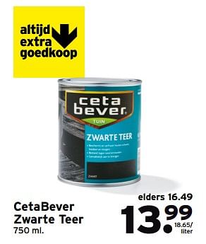 Aanbiedingen Cetabever zwarte teer - Ceta Bever - Geldig van 14/08/2017 tot 27/08/2017 bij Gamma