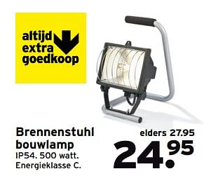 Aanbiedingen Brennenstuhl bouwlamp - Brennenstuhl - Geldig van 14/08/2017 tot 27/08/2017 bij Gamma