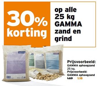 Aanbiedingen Gamma ophoogzand - Huismerk - Gamma - Geldig van 14/08/2017 tot 27/08/2017 bij Gamma