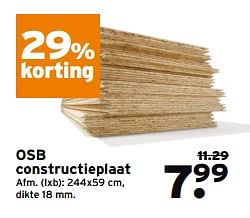 Aanbiedingen Osb constructieplaat - Huismerk - Gamma - Geldig van 14/08/2017 tot 27/08/2017 bij Gamma